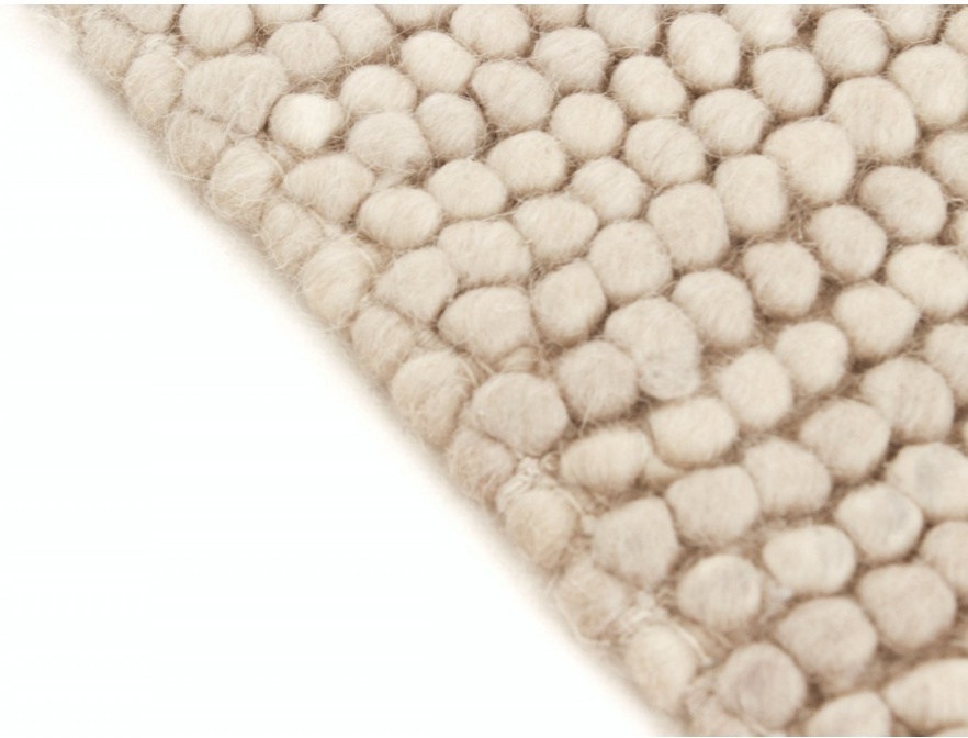 Rundt tæppe 'Avafors' - Beige