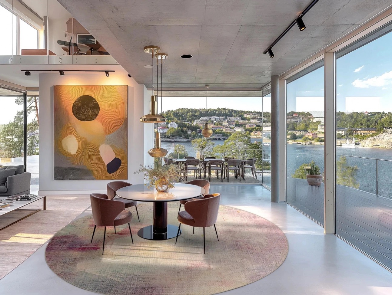 Rund tæppe 'Mogoro' - Multi