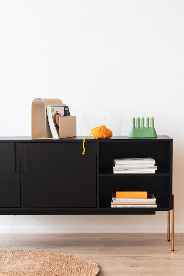 Sideboard 'Frölunda' - Sort/Messing