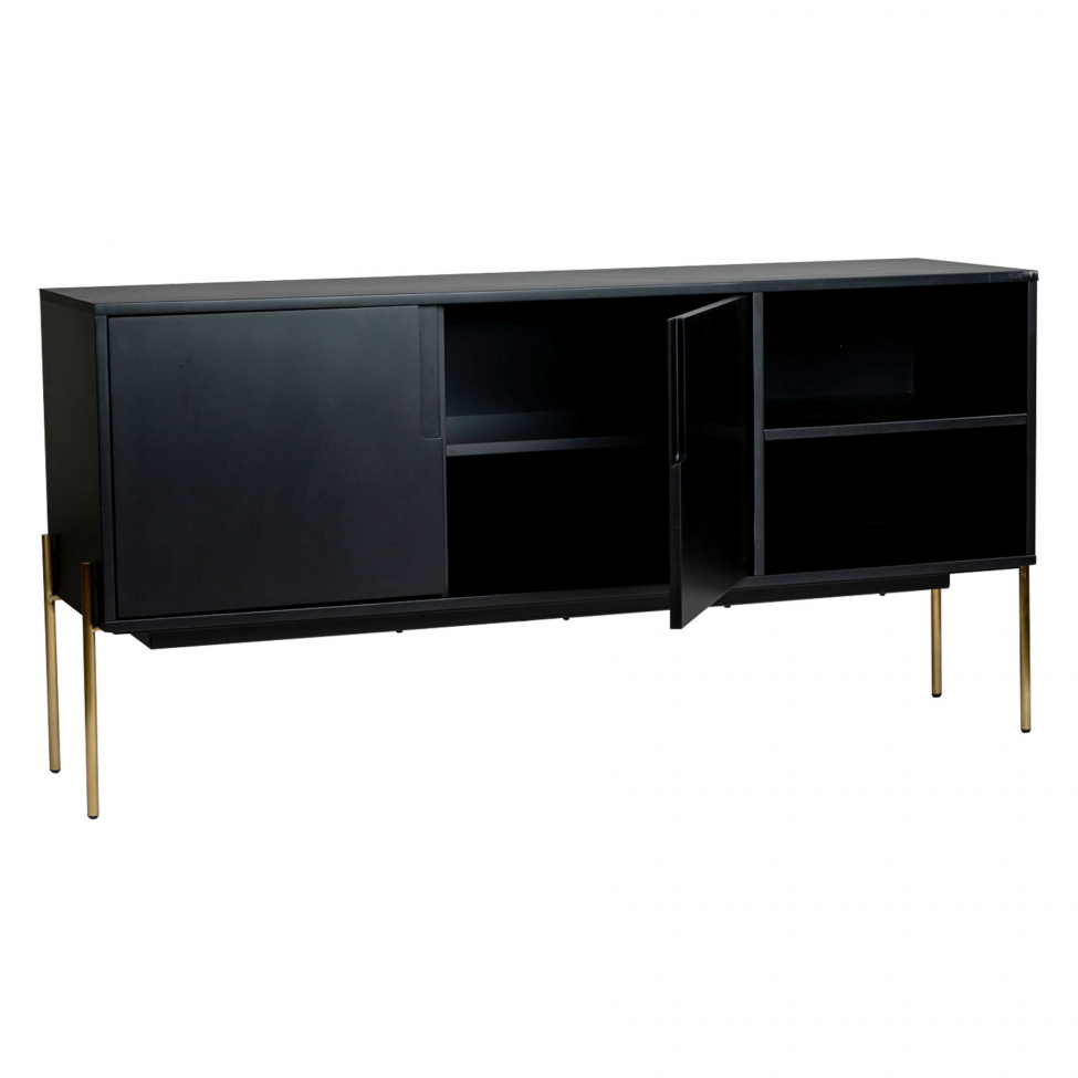 Sideboard 'Frölunda' - Sort/Messing