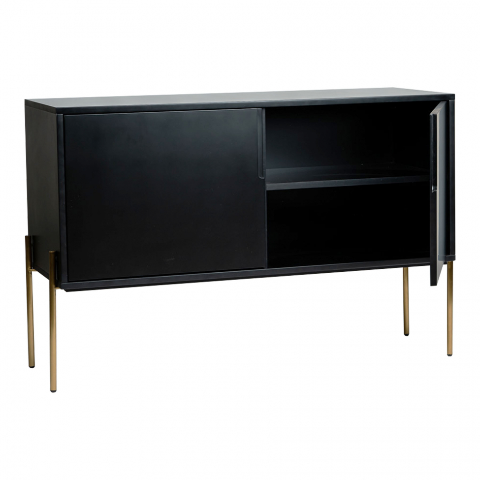 Sideboard 'Frölunda' - Sort/Guld