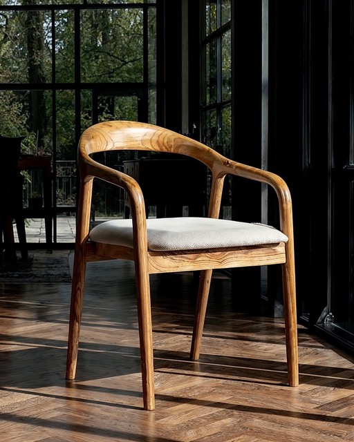 Armlænestol 'Aspa' - Natur/beige