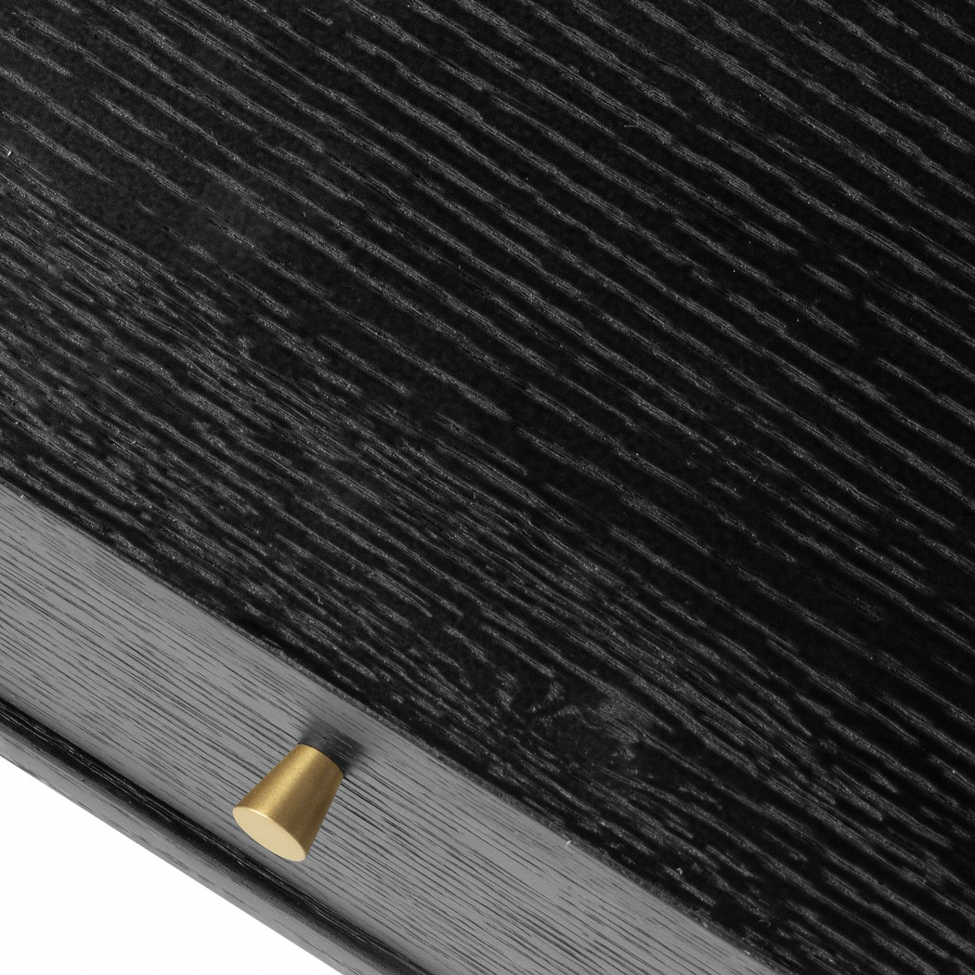 Skrivebord 'Lux' - Sort/Messing