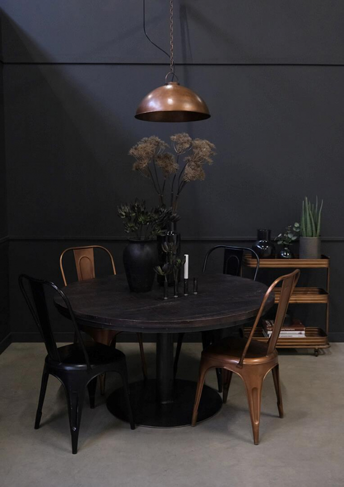Spisebord 'Jack' Rundt 140cm - Sort