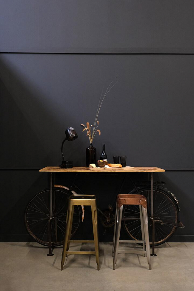 Sidebord Vintage bicycle - Træ/Jern