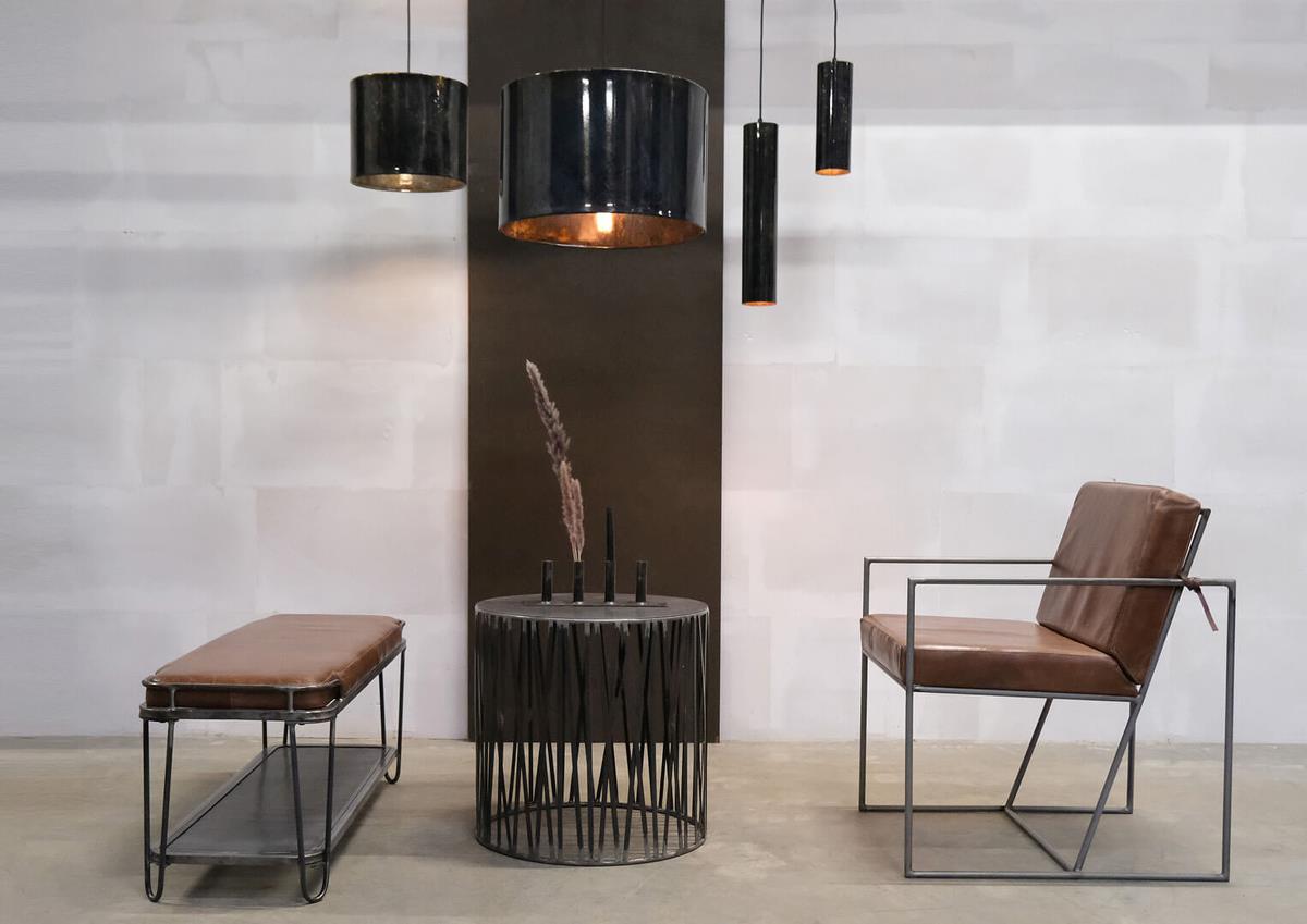 Loftlampe 'Jonah' L - Mørkeblå