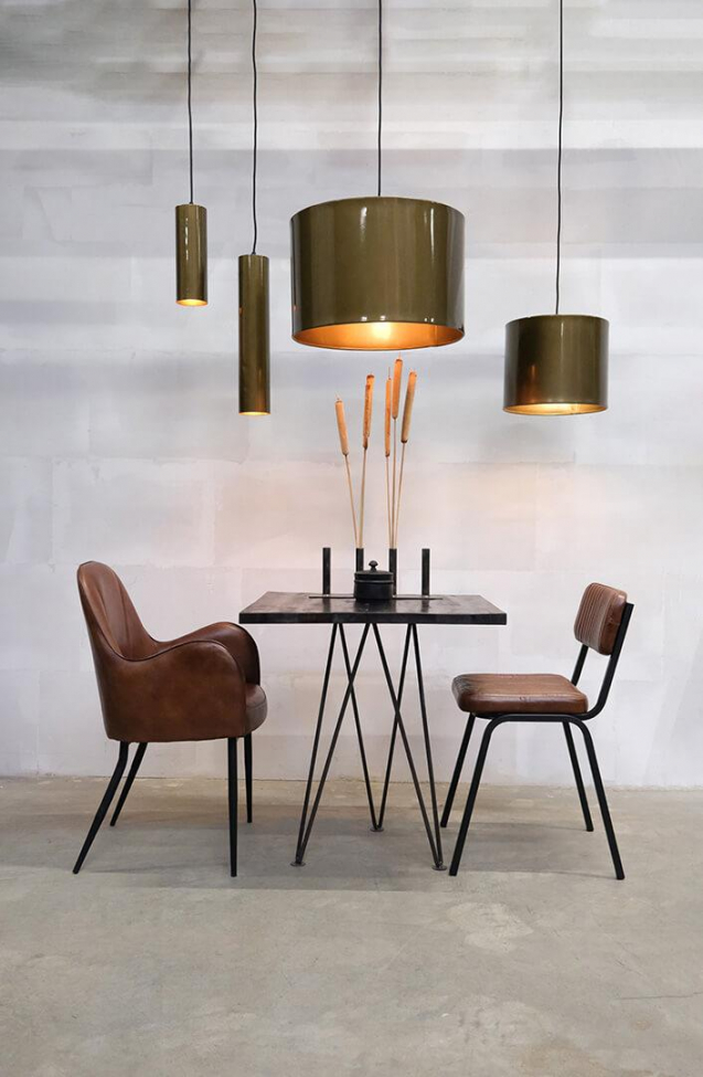 Loftlampe 'Jonah' Cylinder S - Antik Messing