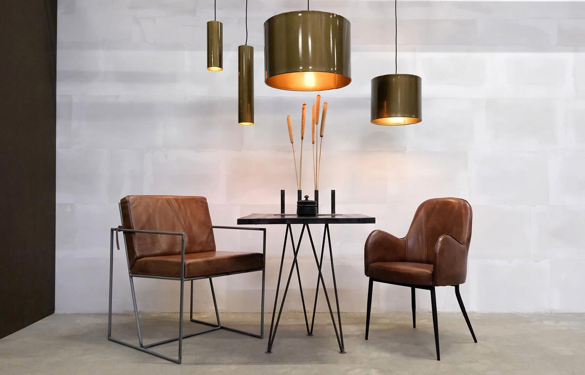 Loftlampe 'Jonah' Cylinder S - Antik Messing