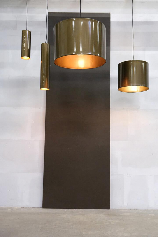 Loftlampe 'Jonah' Cylinder L - Antik Messing