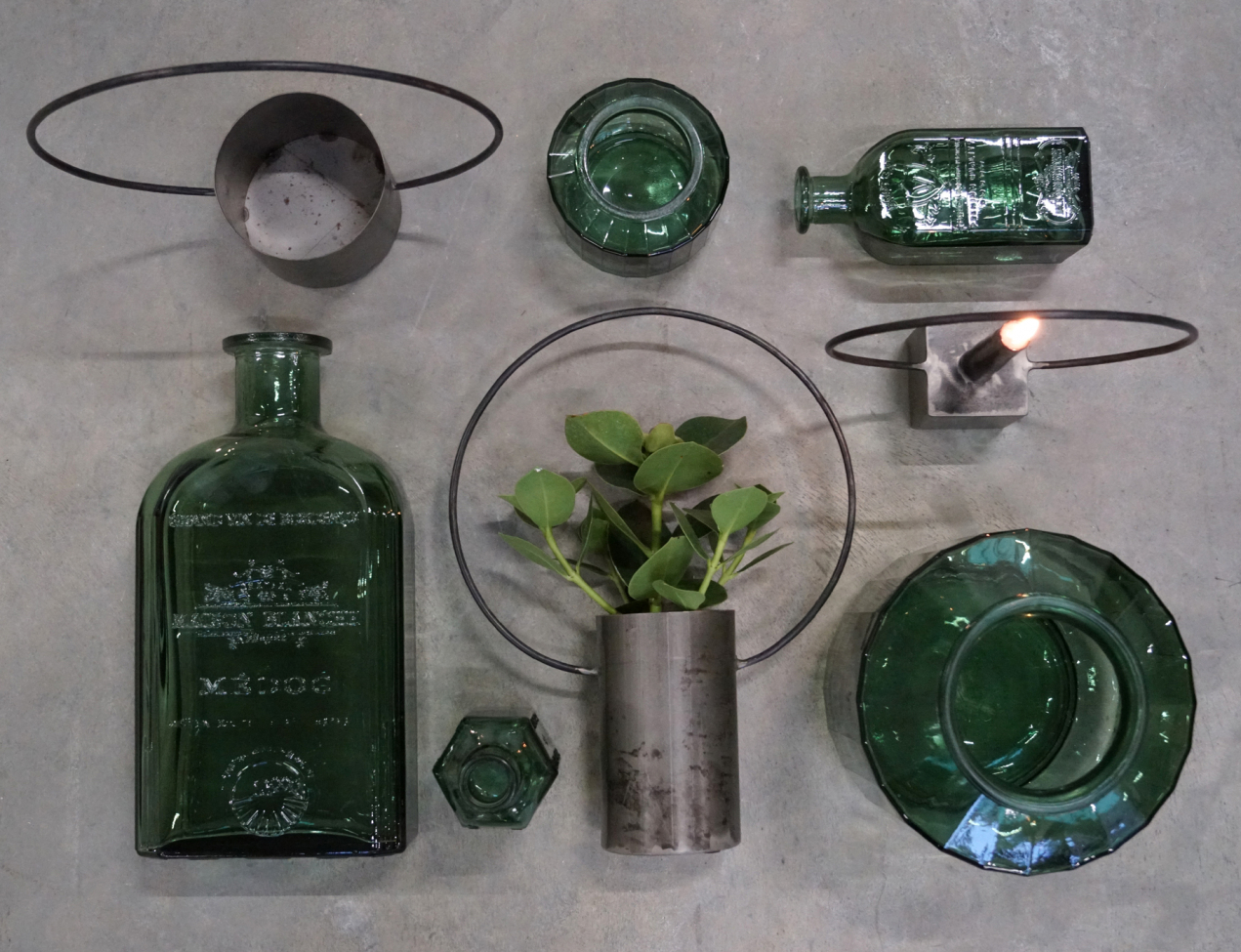 Rund lysestage 'Darren' - Vintage