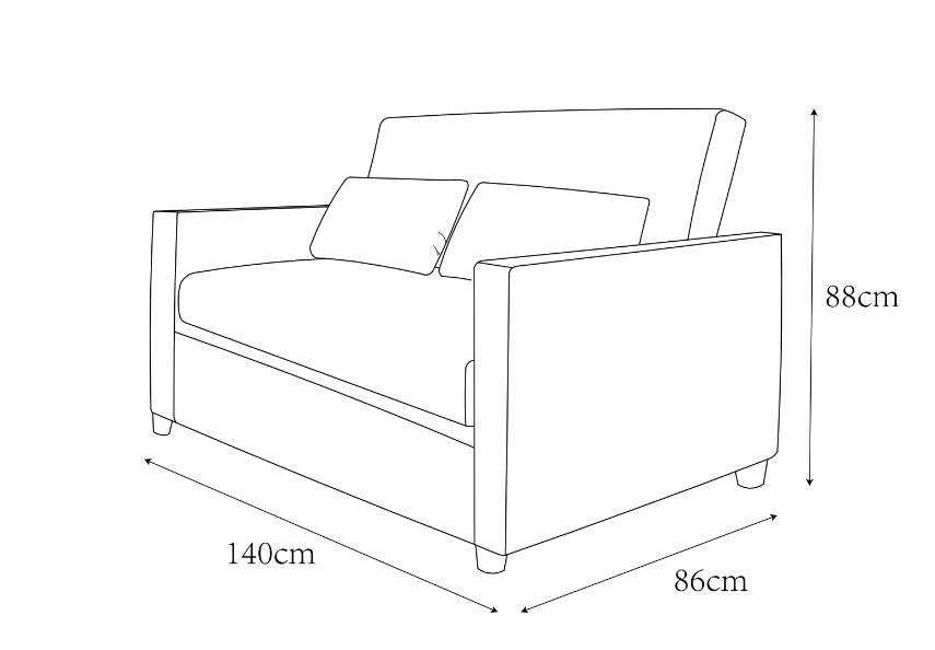Sovesofa 'San Francisco' - Mørkegrøn