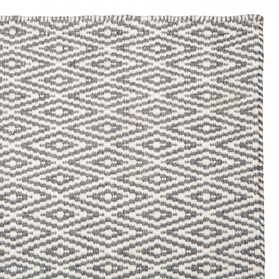 Tæppe 'Cozy Luxury' 60x90cm - Grå/Hvid