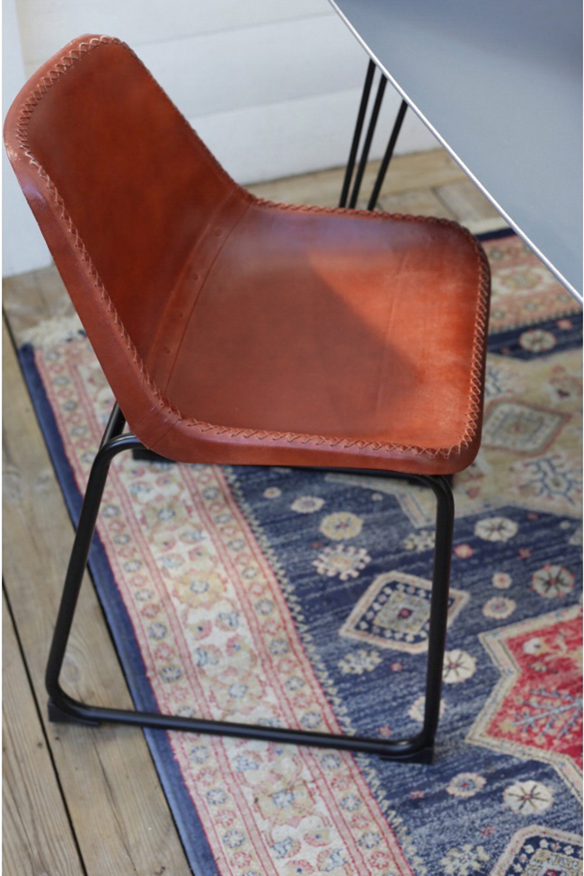 Stol Vintage - Læder/Jern
