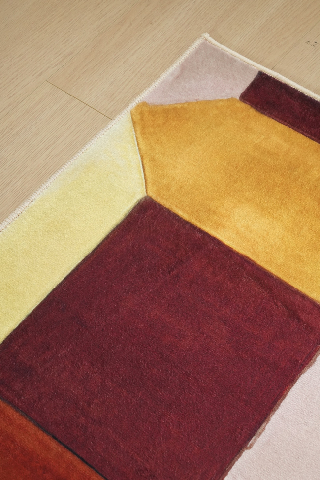 Tæppe 'Oralia' 200x280 cm - Rød/Multifarvet