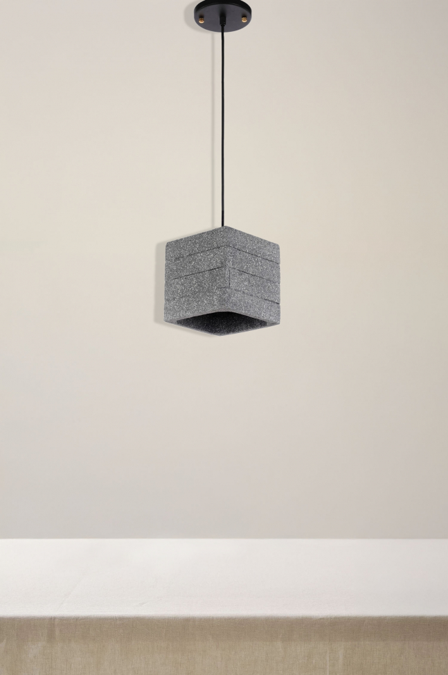 Loftlampe 'Stone Cube' - Cement