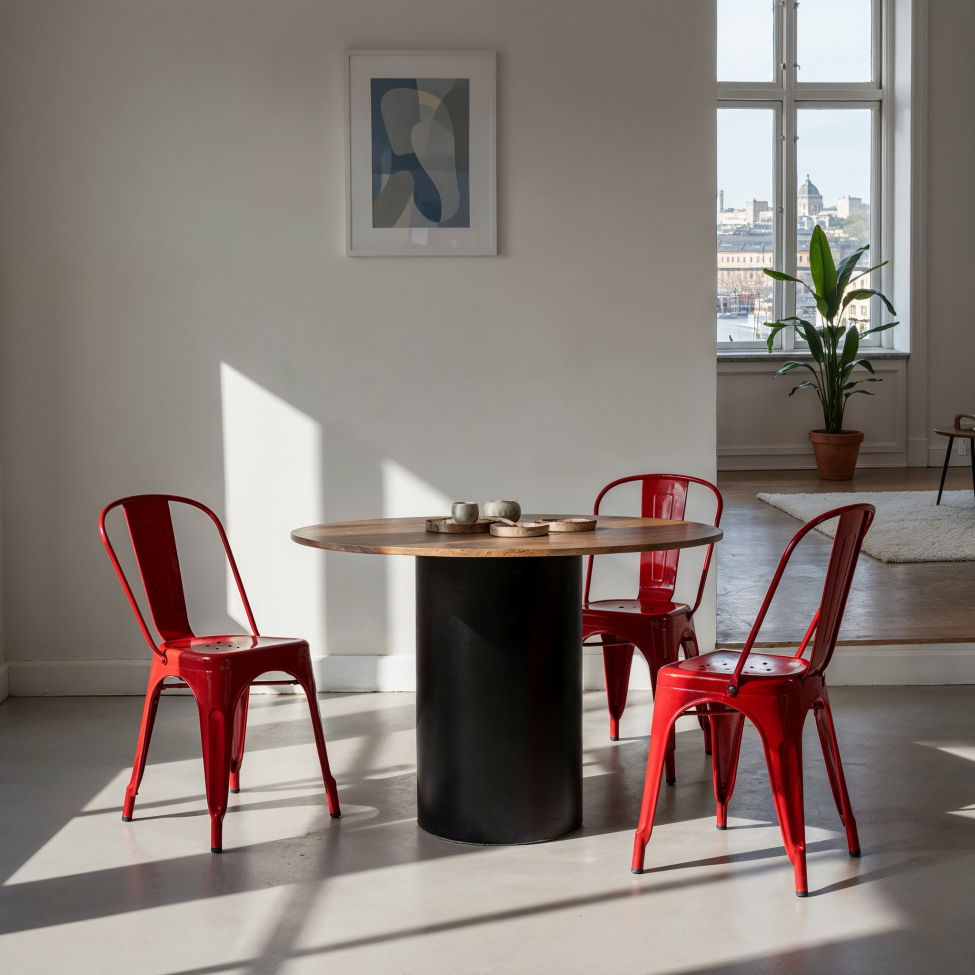 Stol 'Montmartre' - Rød lakeret