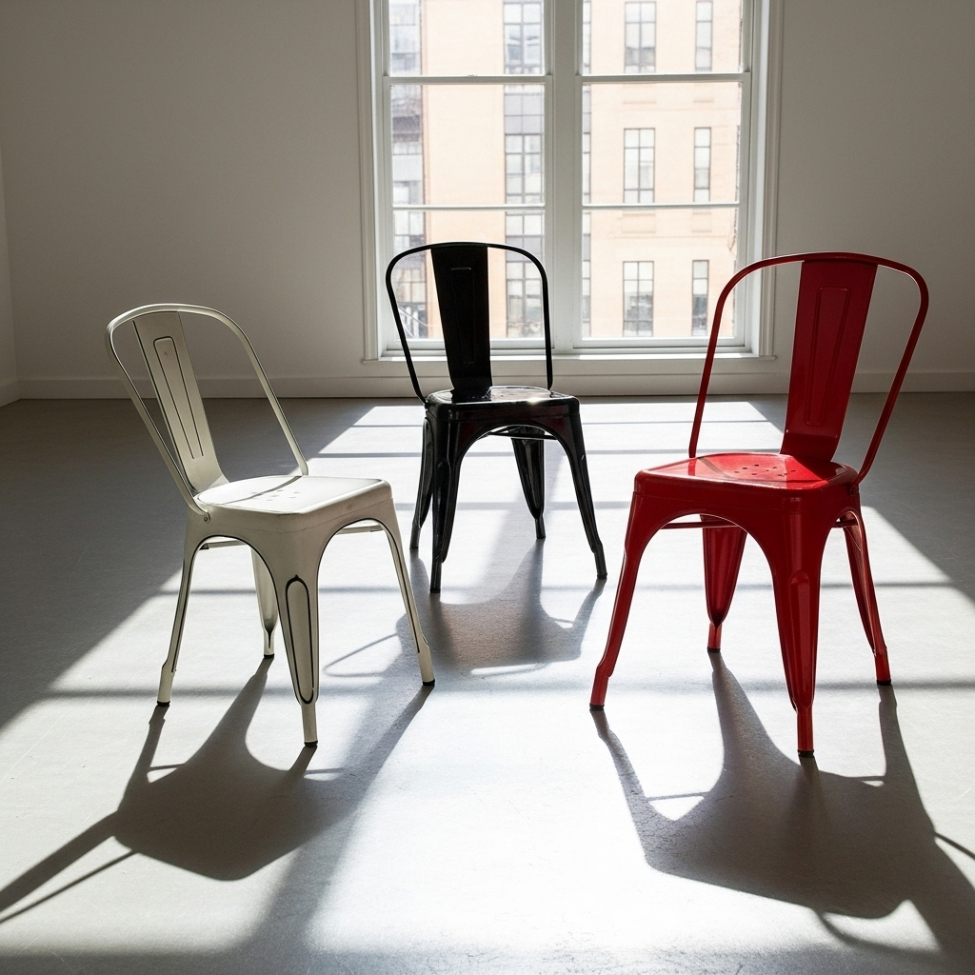 Stol 'Montmartre' - Vintage sort/antik