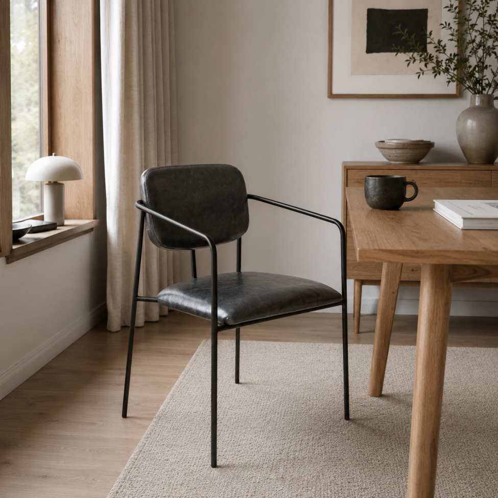 Karmstol 'Ebba' - Mørkegrå