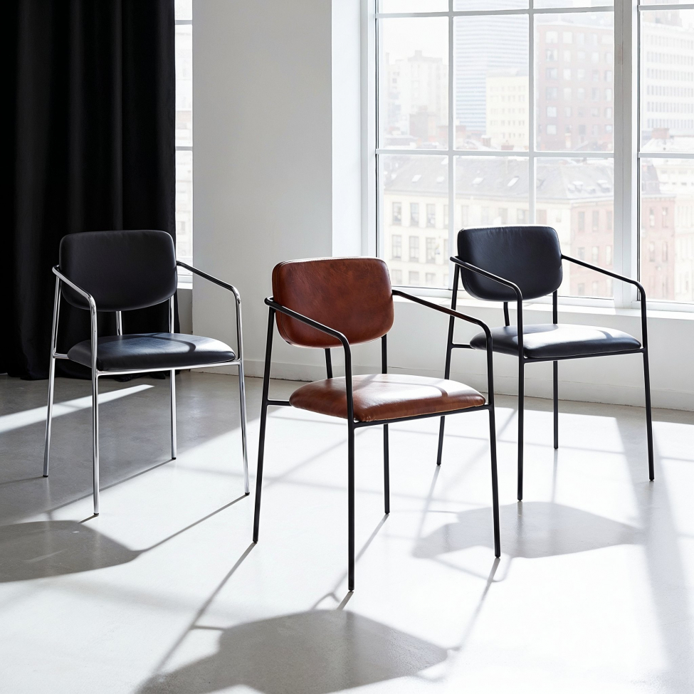 Karmstol 'Ebba' - Sort/Sølv