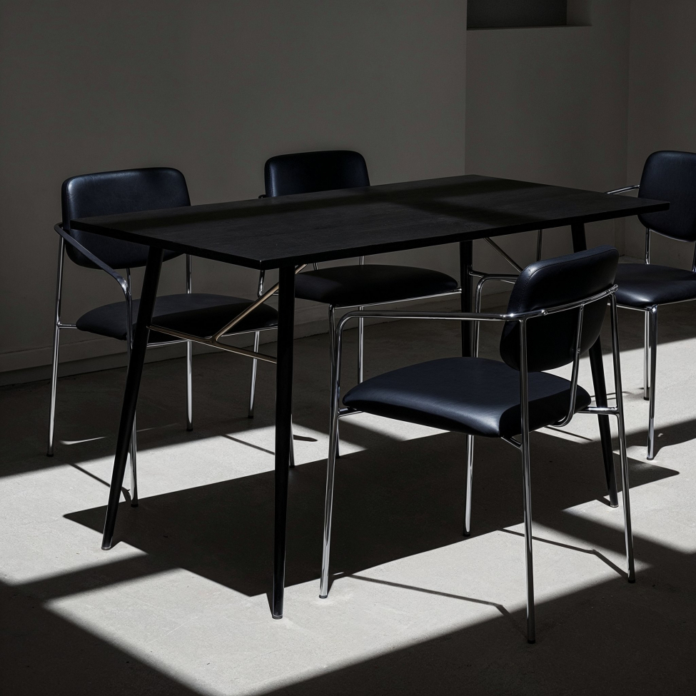 Karmstol 'Ebba' - Sort/Sølv