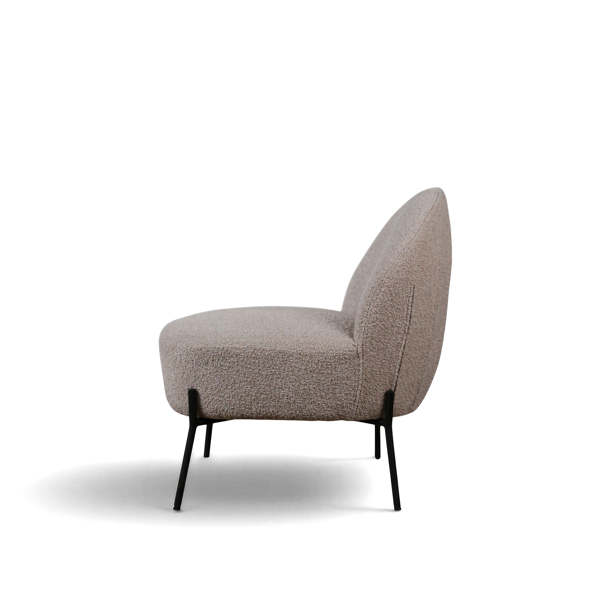 Fåtölj 'Gori' - Beige/Bouclé