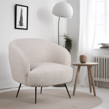 Lænestol 'Capri' - Beige/Bouclé