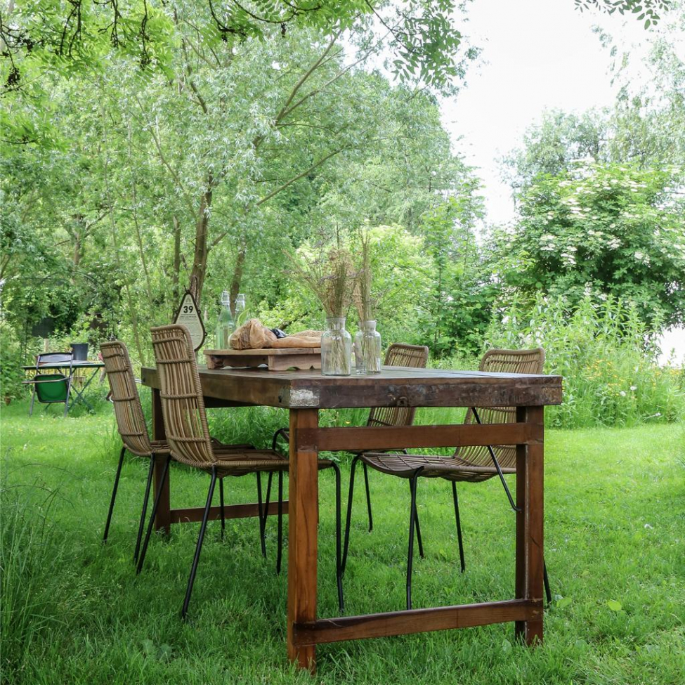 Sammenklappeligt spisebord Vintage 165x75cm - Brun