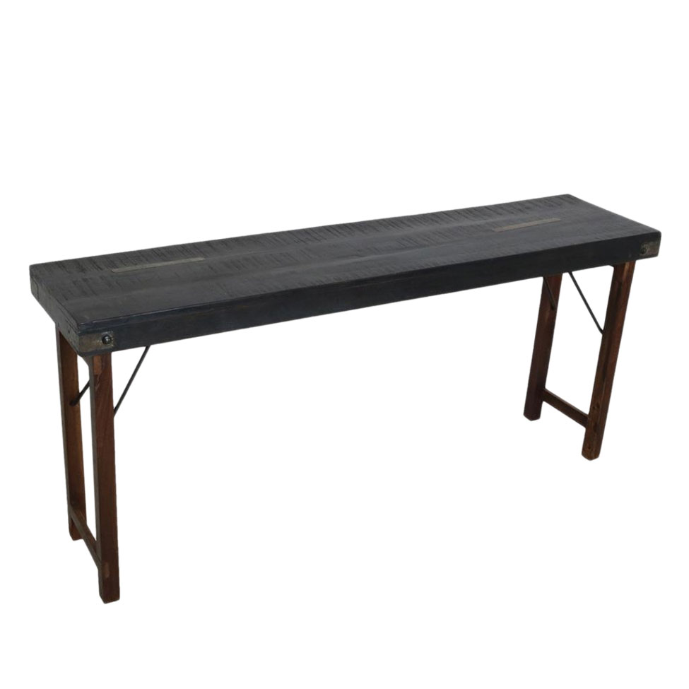 Sidetabel Vintage 170x40cm - Sort