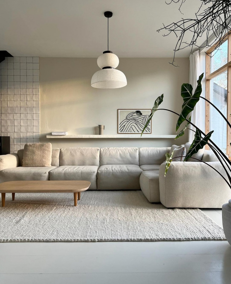 Uld tæppe 'Avafors' 240x340cm - Beige