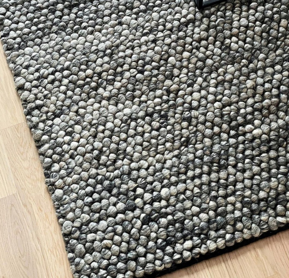 Uld tæppe 'Avafors Wool Bubble' 160x230cm - Grå