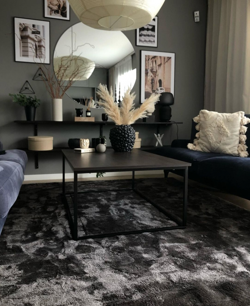 Gulvtæppe 'Aranga Super Soft' 60x120cm - Antracit