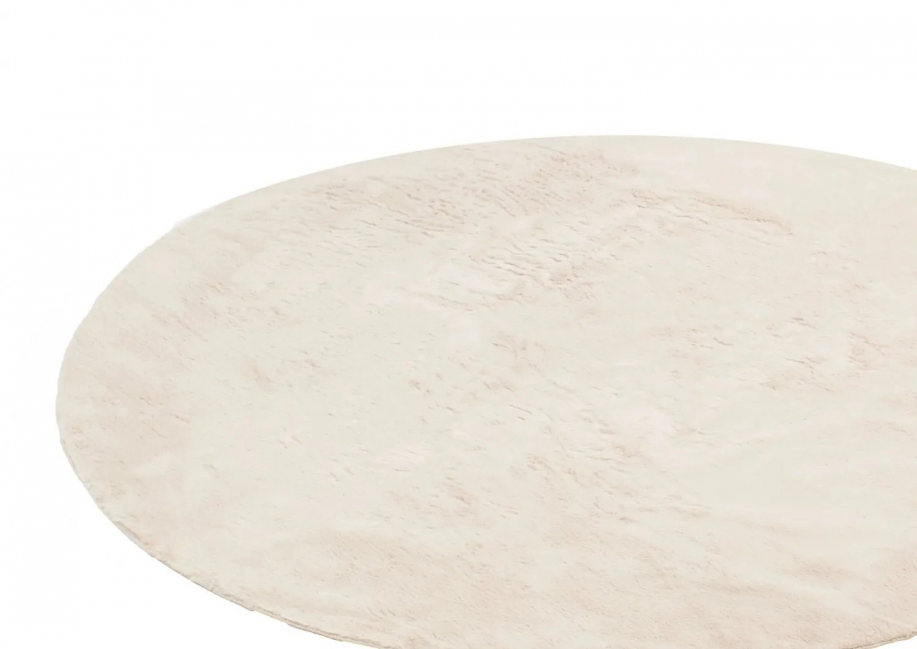 Rund tæppe 'Arnaga Super Soft' 80cm - Beige