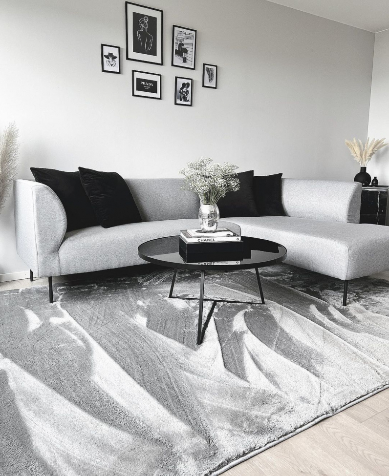 Gulvtæppe 'Aranga Super Soft' 60x120cm - Grå