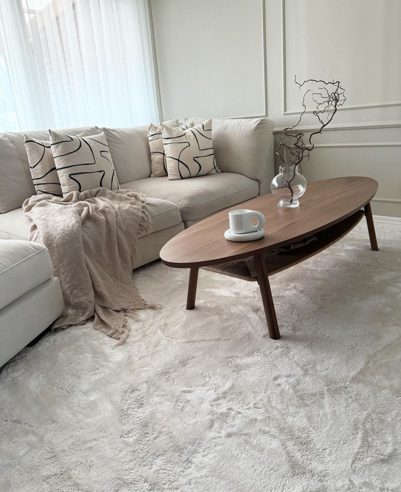 Gulvtæppe 'Aranga Super Soft' 60x120cm - Hvid