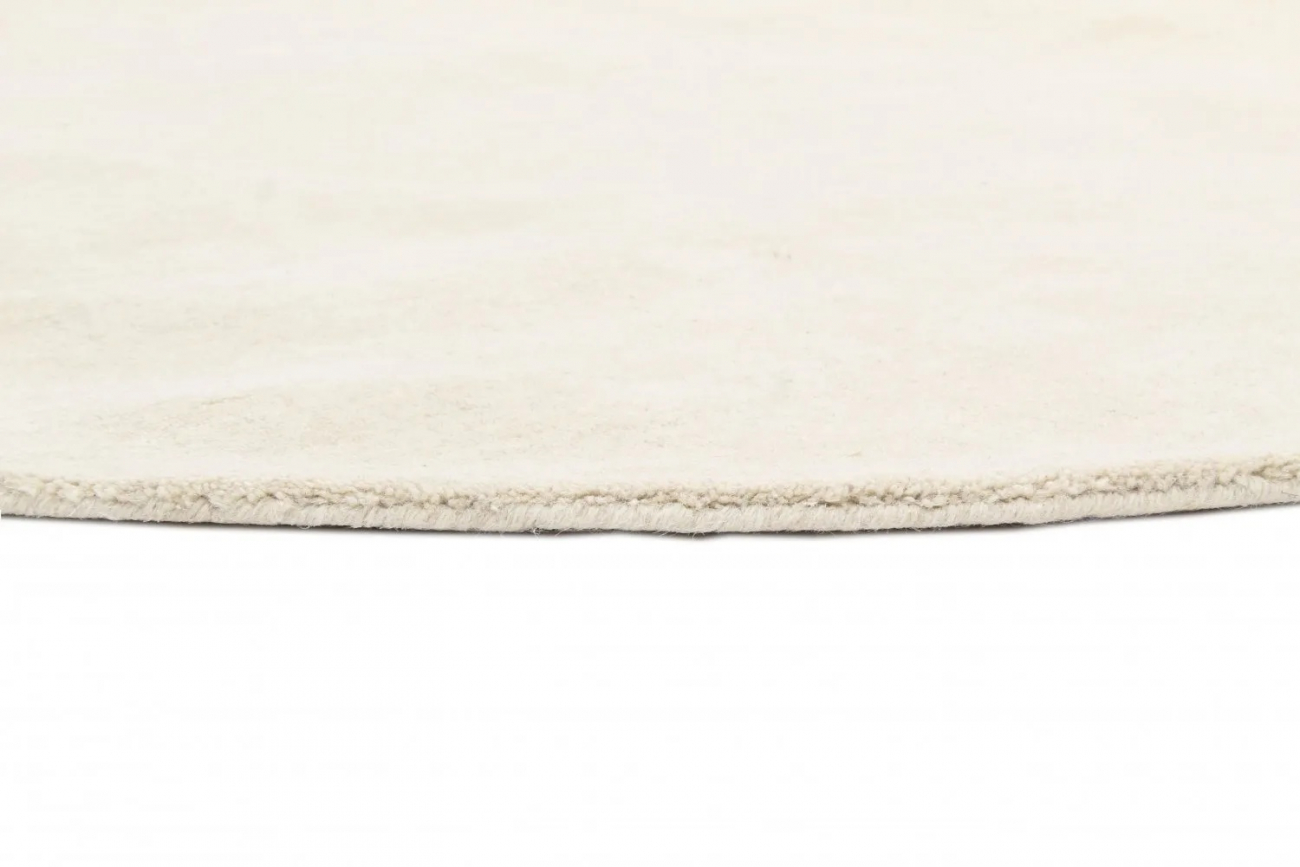 Rundt tæppe 'Ella' 240cm - Creme