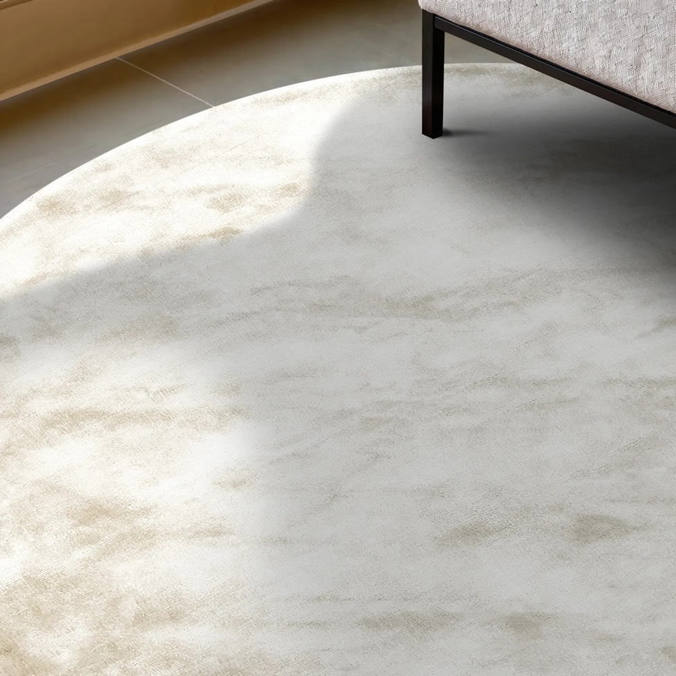 Rundt tæppe 'Jodhpur' 300cm - Offwhite