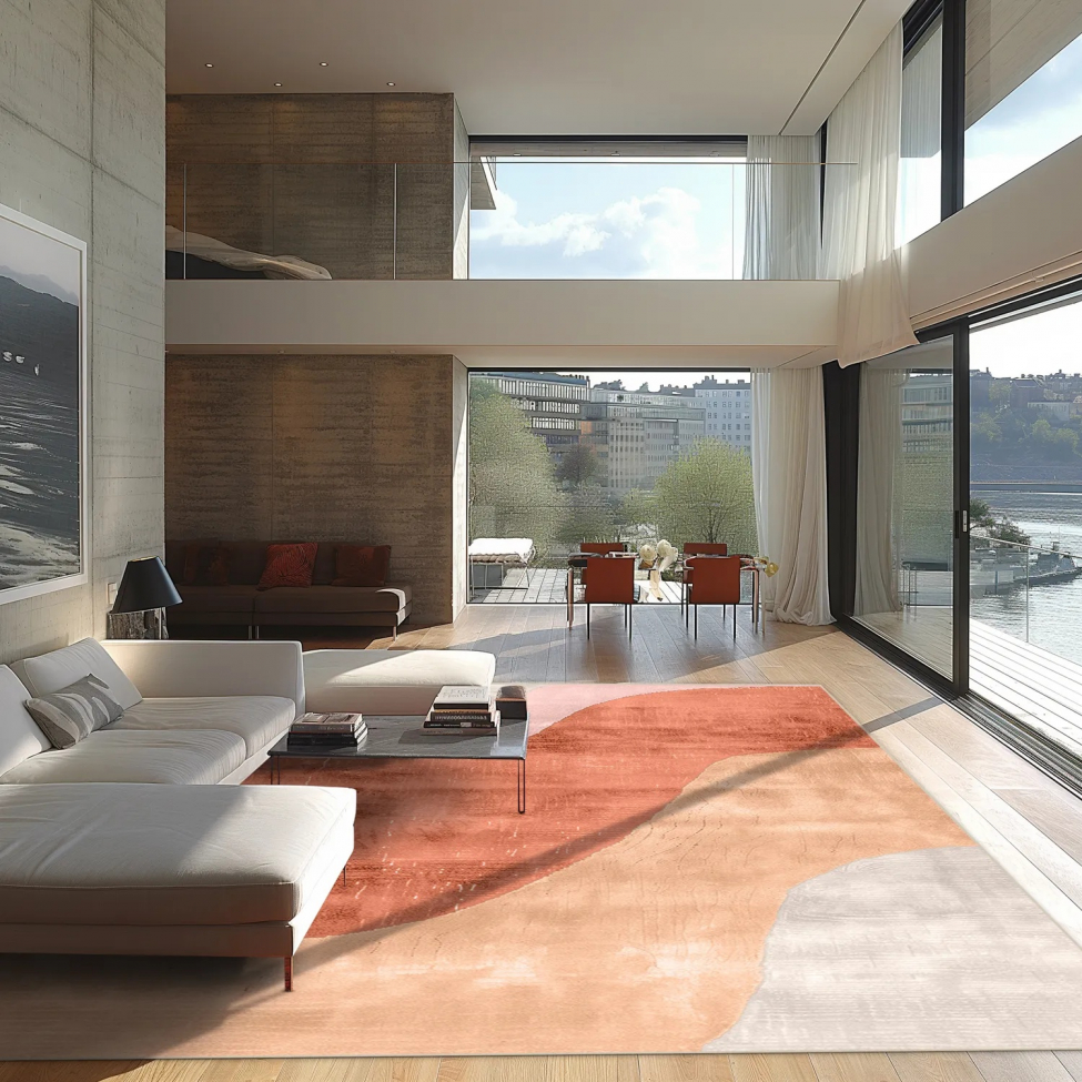 Wilton tæppe 'Barcelona' 200x280cm - Champagne/Orange