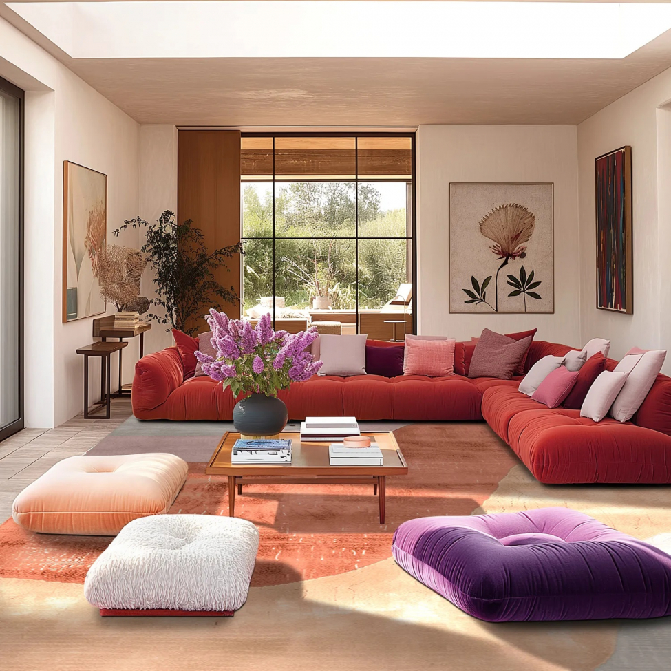 Wilton tæppe 'Barcelona' 240x340cm - Champagne/Orange