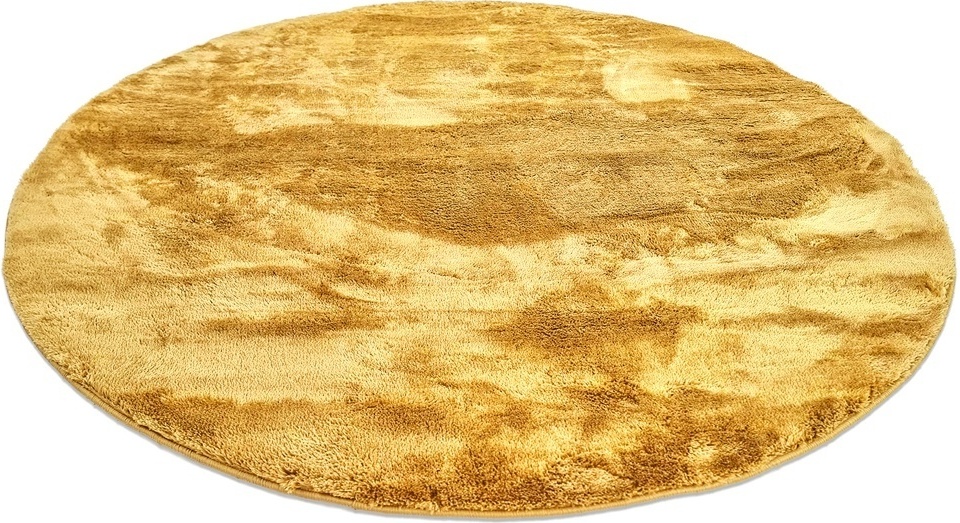 Rundt t&aelig;ppe 'Aranga Super Soft' 200cm - Gul