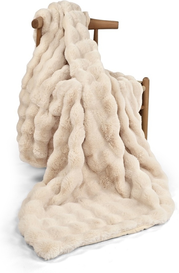 Tæppe 'Aranga Bubble Throw' 130x170cm - Beige