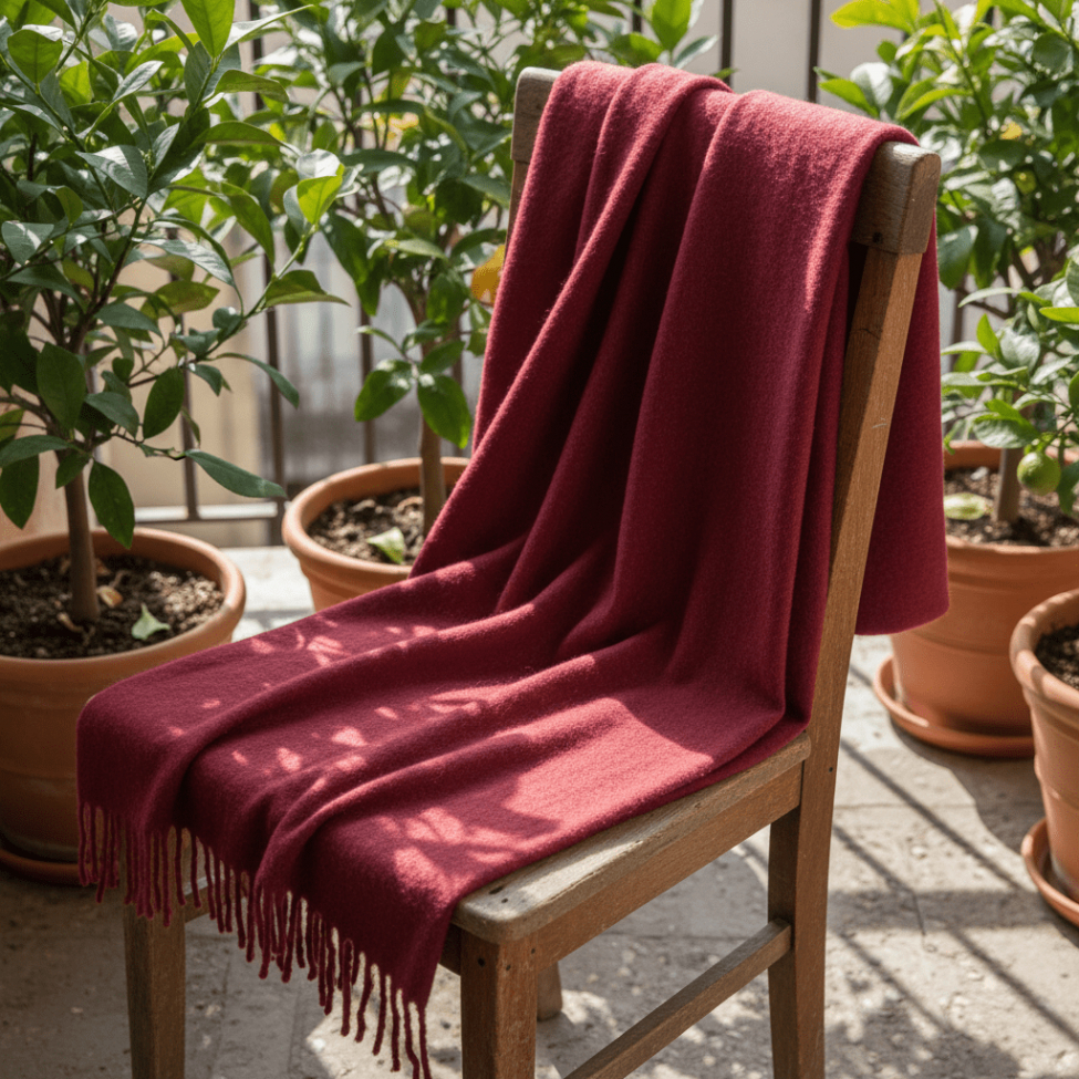 Ternet 'Samantha' 130x170cm - Mørkerød