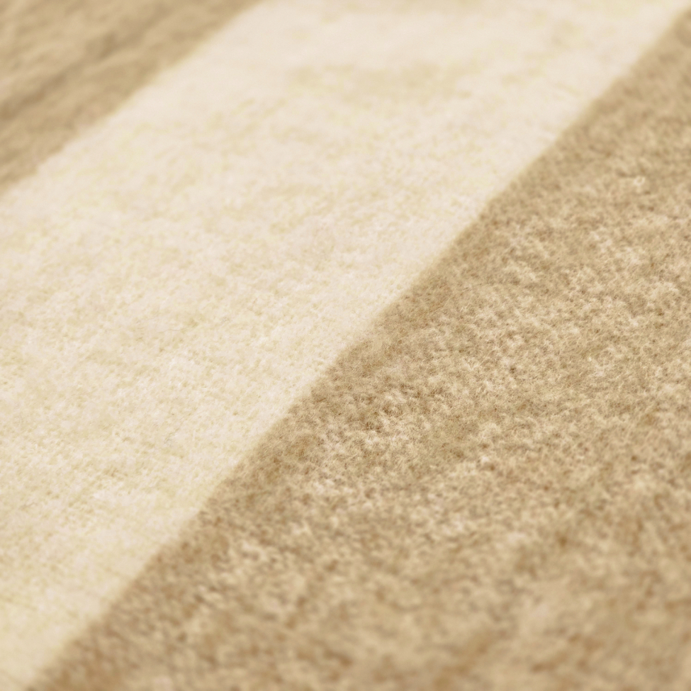 Ternet 'Beatriz Stripe' 130x170cm - Beige/hvid