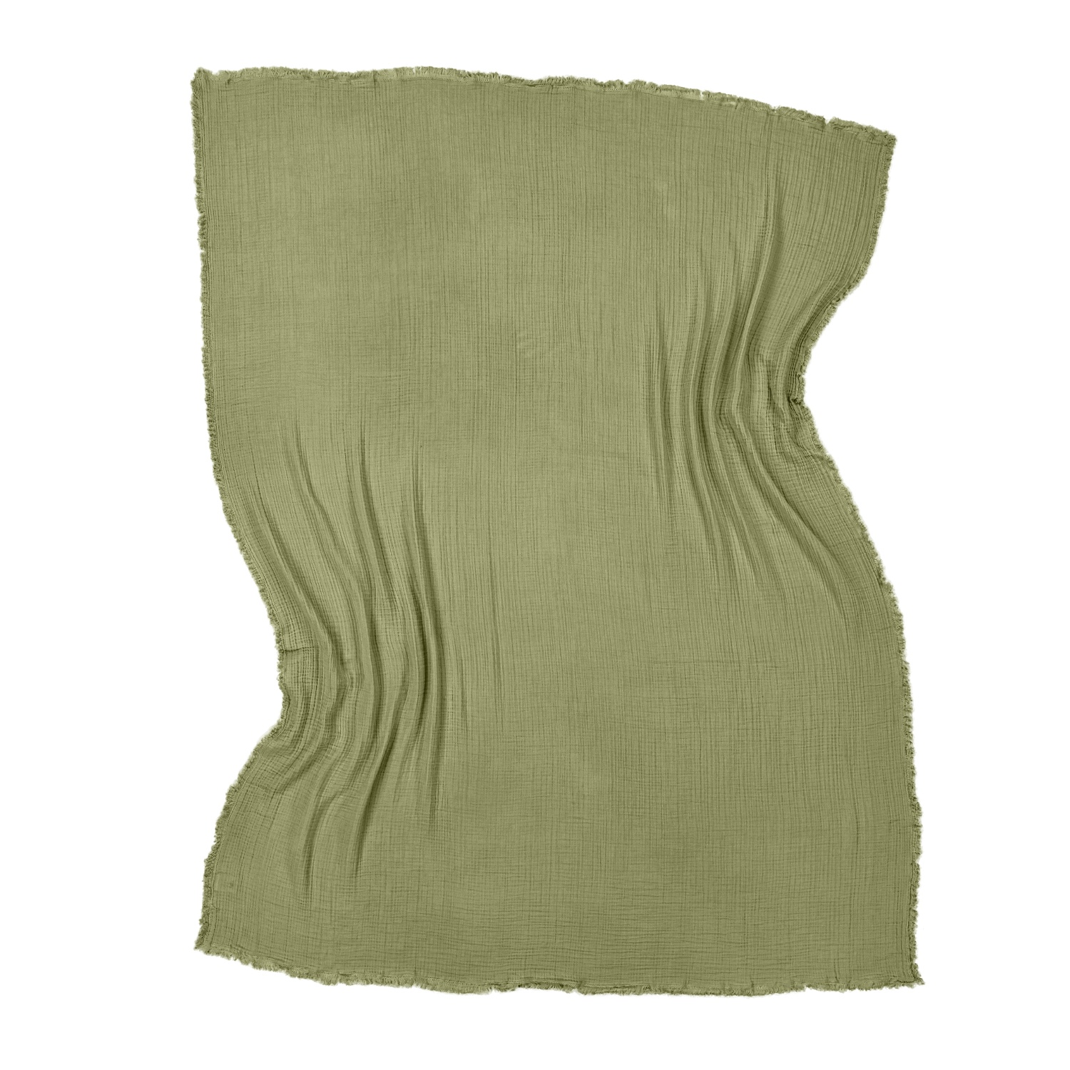Muslin tæppe 'Dorena' 130x170cm - Grøn
