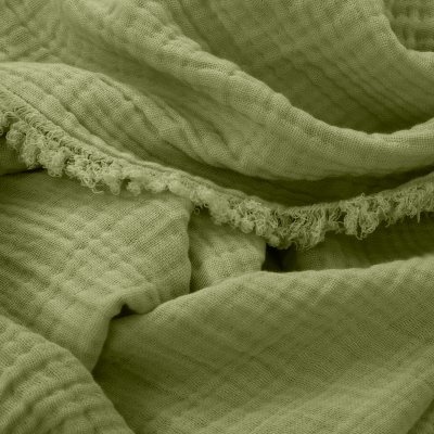 Muslin tæppe 'Dorena' 130x170cm - Grøn
