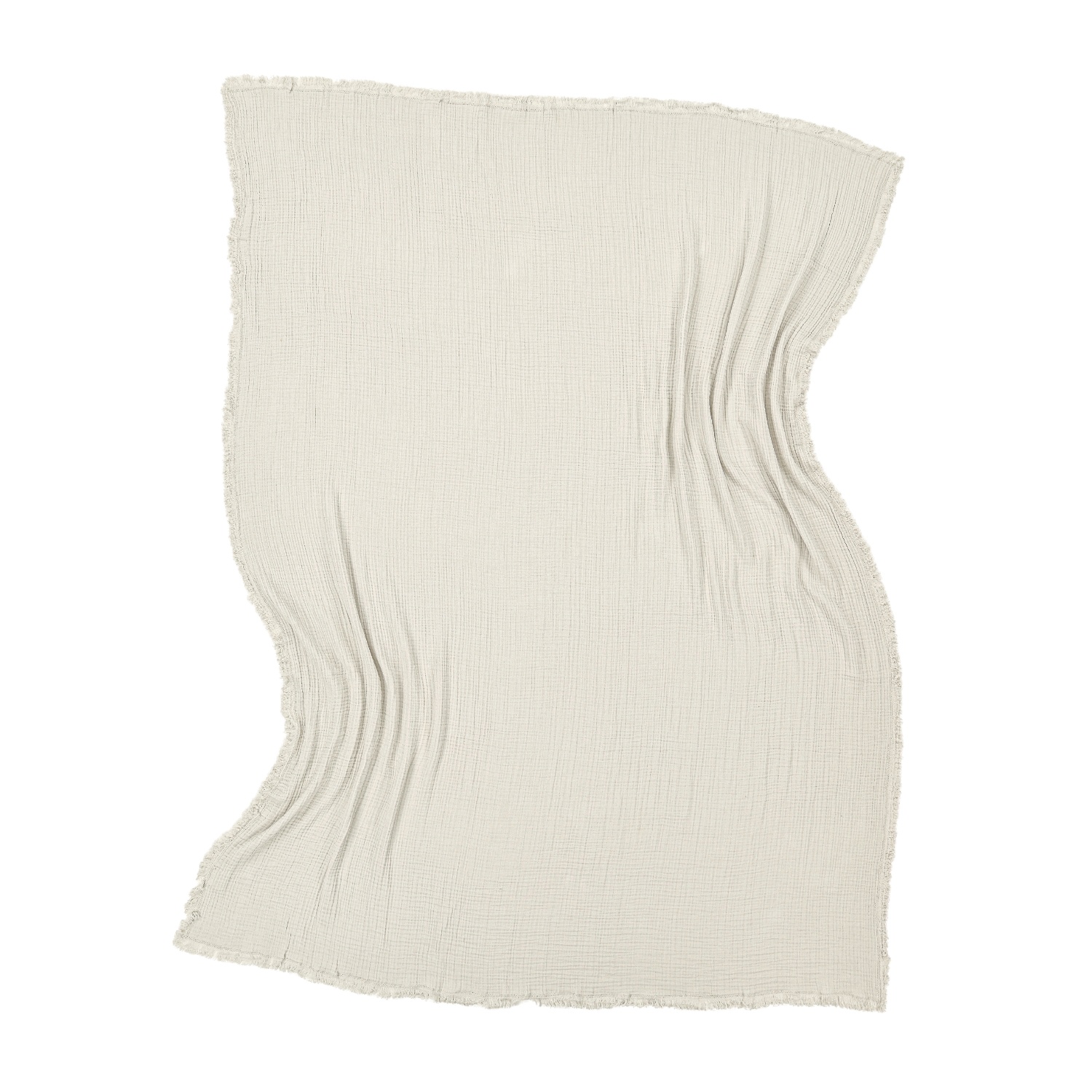 Muslin tæppe 'Dorena' 130x170cm - Hvid
