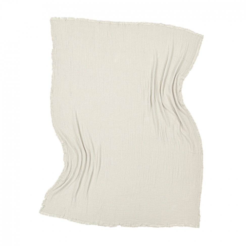 Muslin tæppe 'Dorena' 130x170cm - Grå