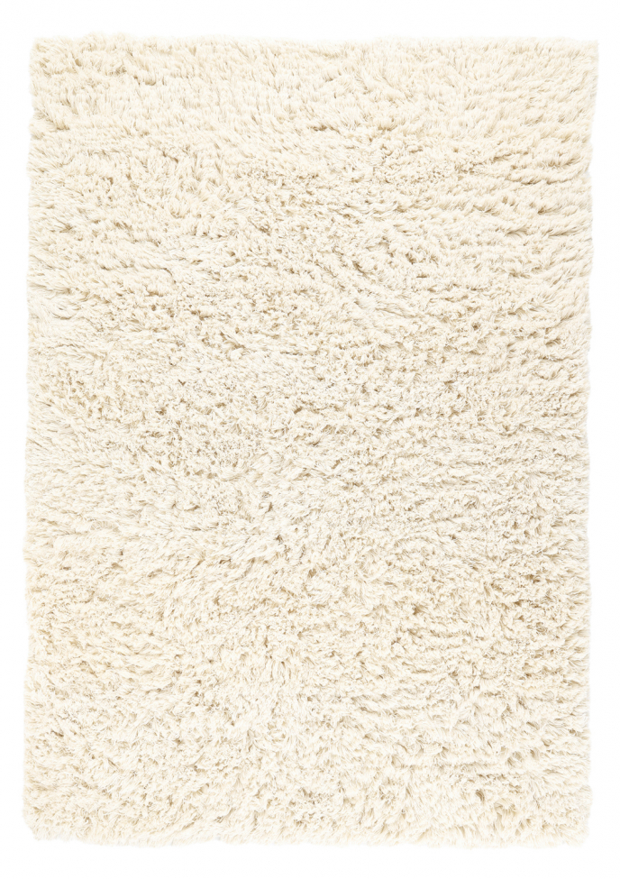 Rya tæppe 'Fassale håndvævet uld' - hvid