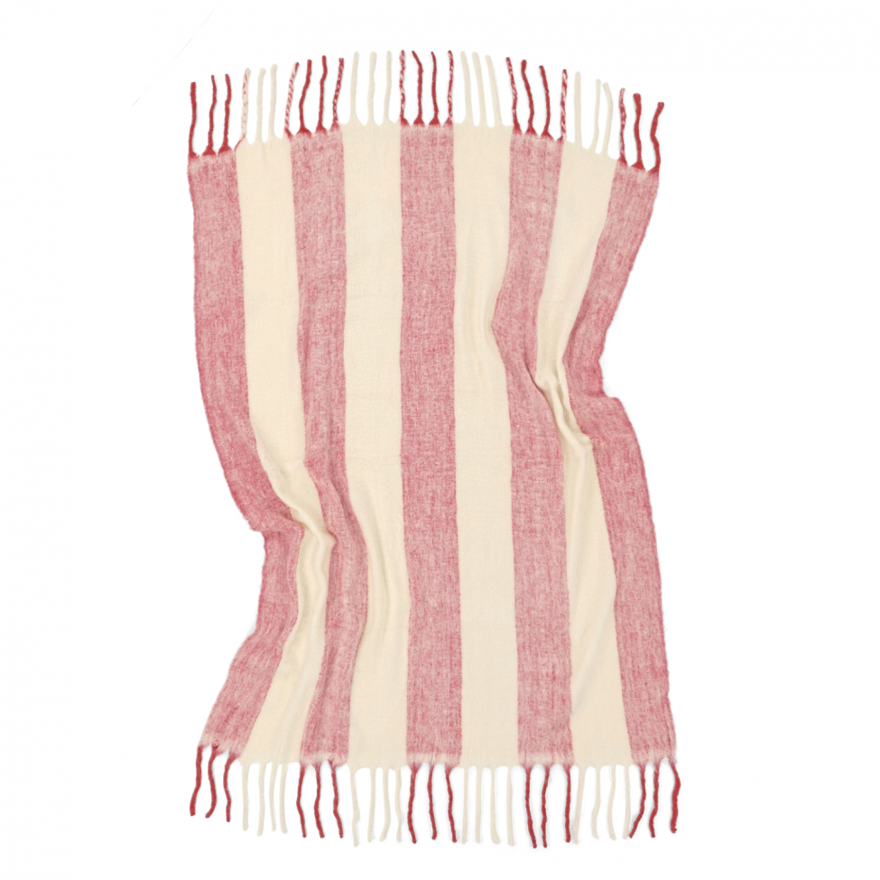Ternet 'Beatriz Stripe' 130x170cm - Rød/hvid