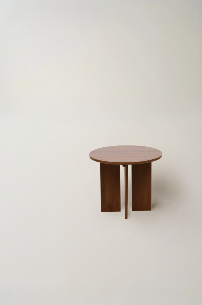 Sofabord 'Créme' Rundt 55 cm - Valnød