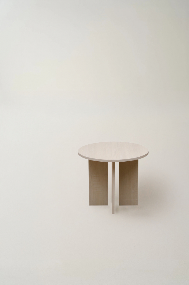 Sofabord 'Créme' Rundt 55 cm - Hvidpigmenteret